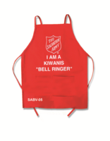 Apron Red, Club, I Am A Kiwanis Bell Ringer, Shield, SABV-05