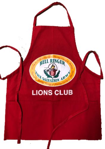 Retro Red Apron Deal, Caring is Sharing, Lions Club