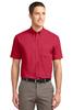 CLEARANCE-Red Mens Short Sleeve Easy Care Shirt-MED-S508