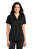 CLEARANCE-Black Ladies Silk Touch Performance Polo-xsm